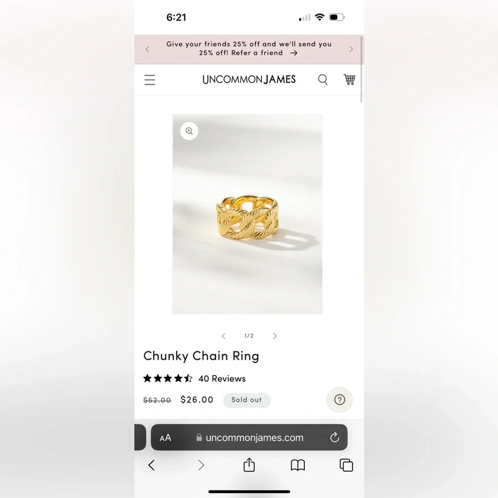 Uncommon James Gold 14K Gold Plated Brass Jewelry - Picture 7 of 15